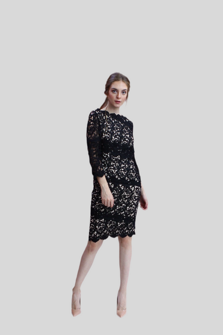 Black Gipiur  Dress