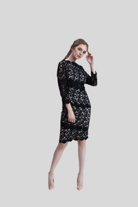 Black Gipiur  Dress